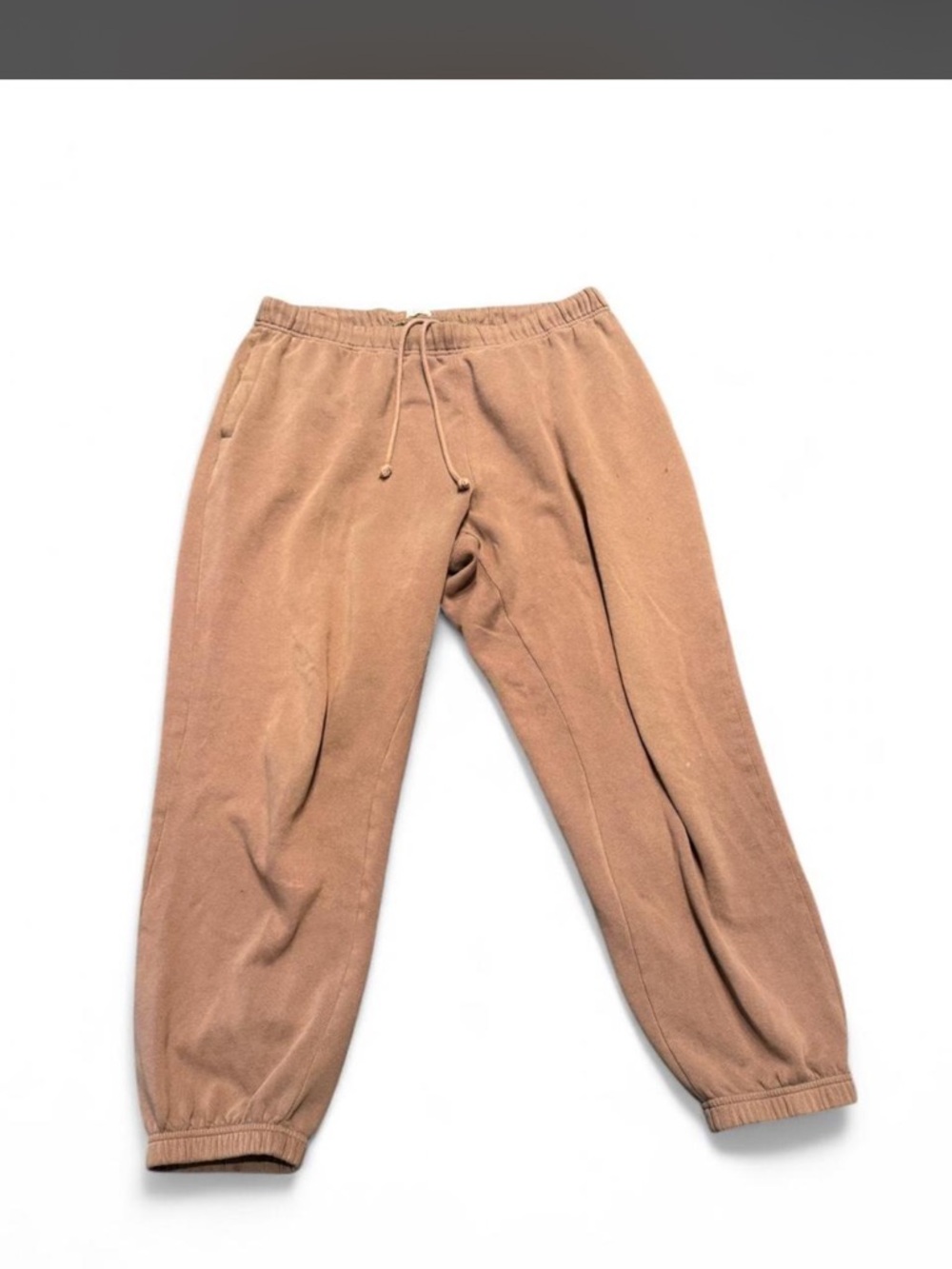 a new day Cropped Drawstring Joggers in Light Brown